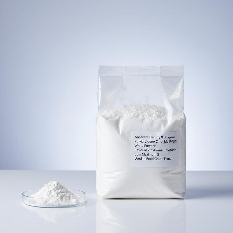 Apparent Density 0.80 gml Polyvinylidene Chloride PVDC White Powder with Residual Vinylidene Chloride ppm Maximum 3 Used in Food Grade Films